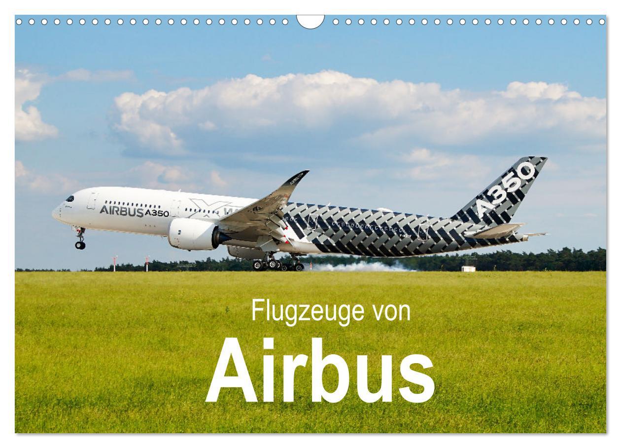 Calendar / Agendă Flugzeuge von Airbus (Wandkalender 2024 DIN A3 quer), CALVENDO Monatskalender Jakob Otto