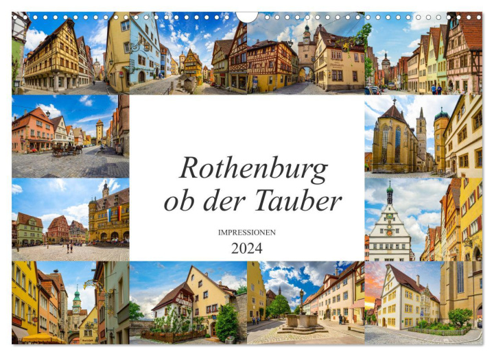 Calendar / Agendă Rothenburg ob der Tauber Impressionen (Wandkalender 2024 DIN A3 quer), CALVENDO Monatskalender Dirk Meutzner