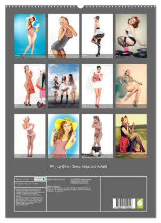 Calendar / Agendă Pin-up-Girls - Sexy, kess und kokett (hochwertiger Premium Wandkalender 2024 DIN A2 hoch), Kunstdruck in Hochglanz Elisabeth Stanzer
