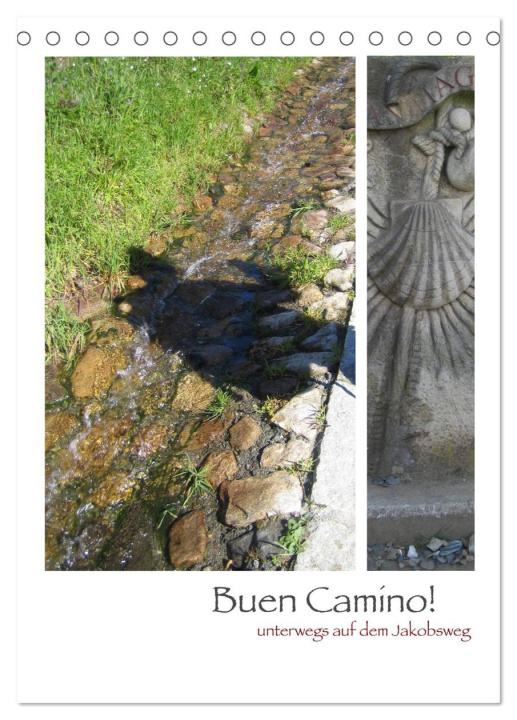 Calendar / Agendă Buen Camino - Unterwegs auf dem Jakobsweg (Tischkalender 2024 DIN A5 hoch), CALVENDO Monatskalender SB Informationsdesign