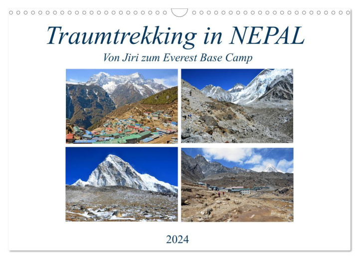 Calendar / Agendă Traumtrekking in NEPAL, von Jiri zum Everest Base Camp (Wandkalender 2024 DIN A3 quer), CALVENDO Monatskalender Ulrich Senff