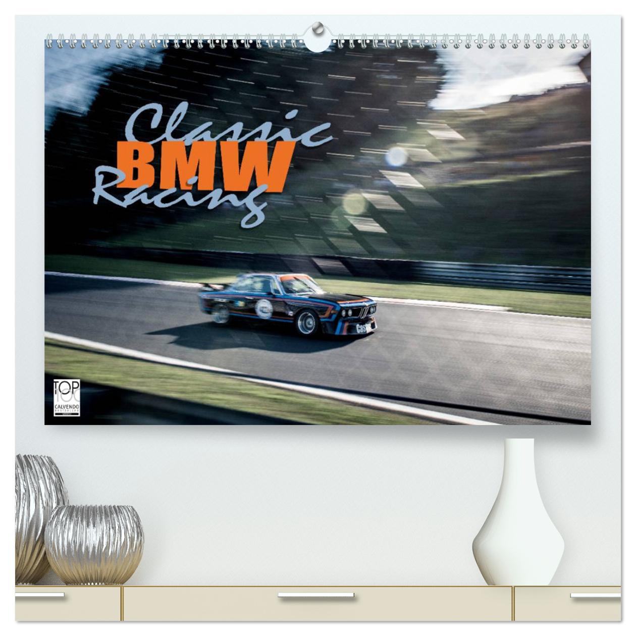 Kalender/Terminbuch Classic BMW Racing (hochwertiger Premium Wandkalender 2024 DIN A2 quer), Kunstdruck in Hochglanz Johann Hinrichs