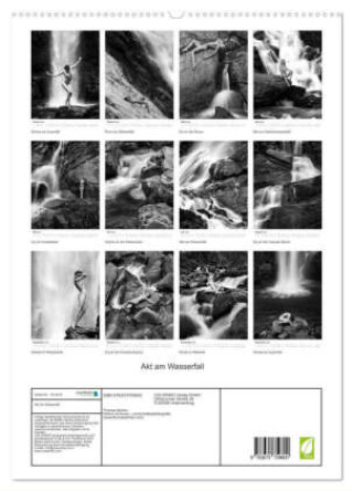 Calendar/Diary Akt am Wasserfall (hochwertiger Premium Wandkalender 2024 DIN A2 hoch), Kunstdruck in Hochglanz Thomas Bichler