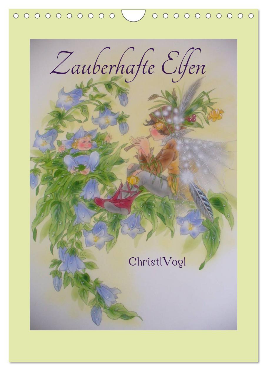 Kalendář/Diář Zauberhafte Elfen (Wandkalender 2024 DIN A4 hoch), CALVENDO Monatskalender Christl Vogl