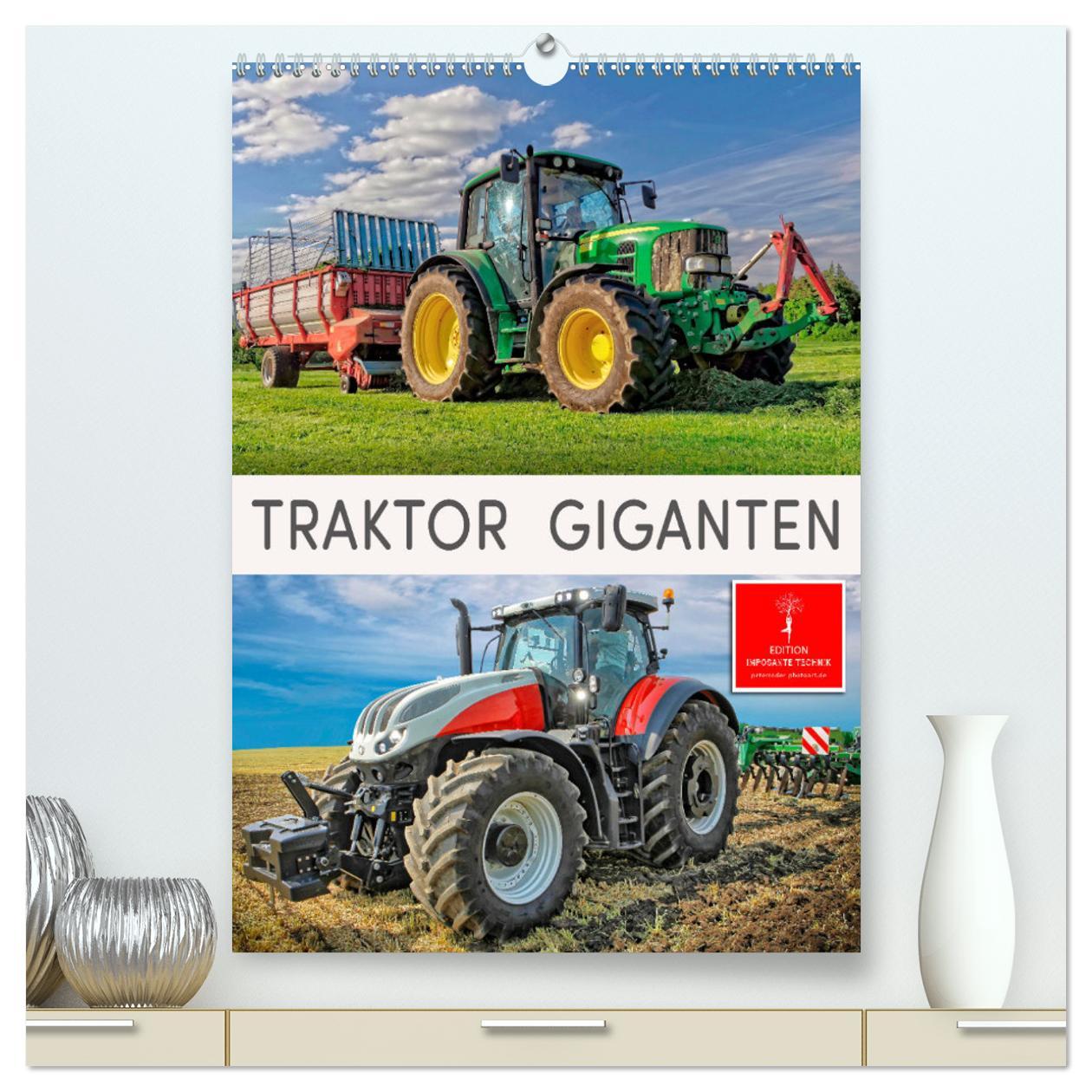 Kalender/Terminbuch Traktor Giganten (hochwertiger Premium Wandkalender 2024 DIN A2 hoch), Kunstdruck in Hochglanz Peter Roder