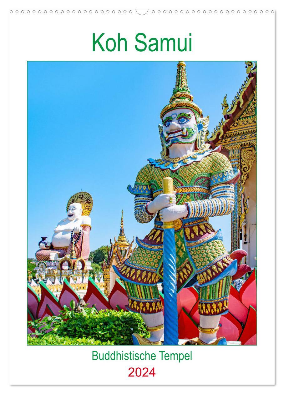 Kalendář/Diář Koh Samui - Buddhistische Tempel (Wandkalender 2024 DIN A2 hoch), CALVENDO Monatskalender Nina Schwarze