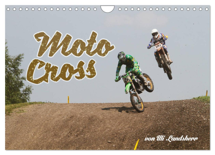 Naptár/Határidőnapló Moto Cross (Wandkalender 2024 DIN A4 quer), CALVENDO Monatskalender Uli Landsherr