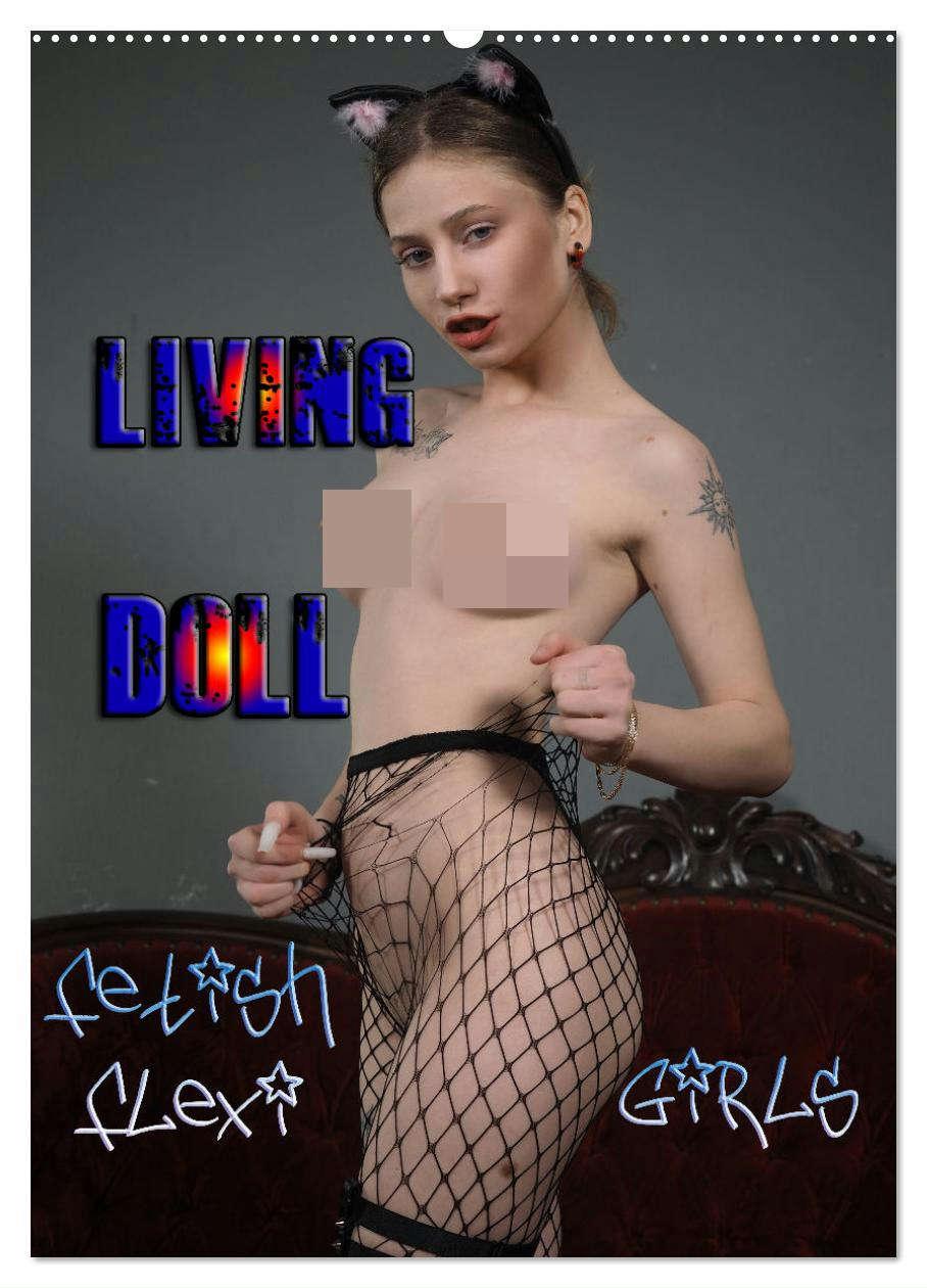 Naptár/Határidőnapló Living Doll - Fetish Flexi Girls (Wandkalender 2024 DIN A2 hoch), CALVENDO Monatskalender Andreas Comandante