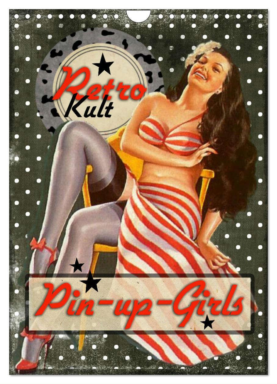 Kalendár/Diár Retro Kult Pin-up-Girls (Wandkalender 2024 DIN A4 hoch), CALVENDO Monatskalender Renate Utz