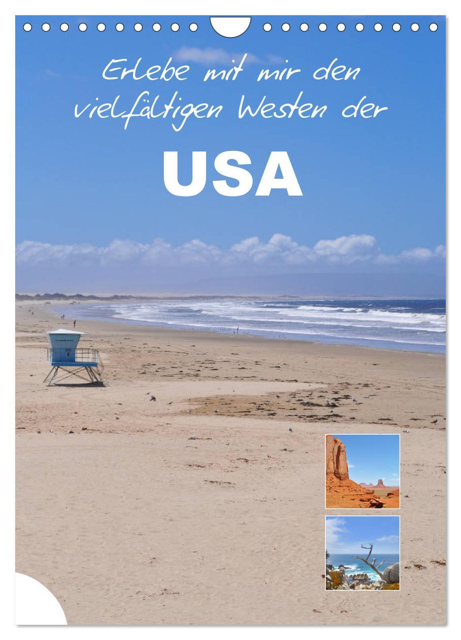 Calendar / Agendă Erlebe mit mir den vielfältigen Westen der USA (Wandkalender 2024 DIN A4 hoch), CALVENDO Monatskalender Nadine Büscher