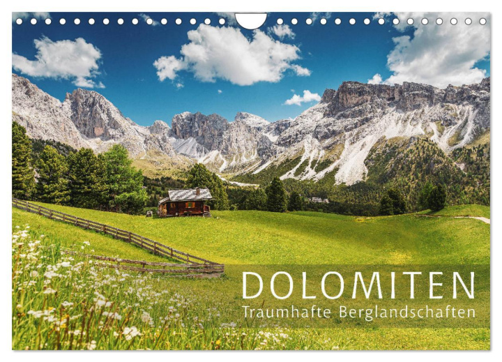 Kalendář/Diář Dolomiten - Traumhafte Berglandschaften (Wandkalender 2024 DIN A4 quer), CALVENDO Monatskalender Patrick Rosyk