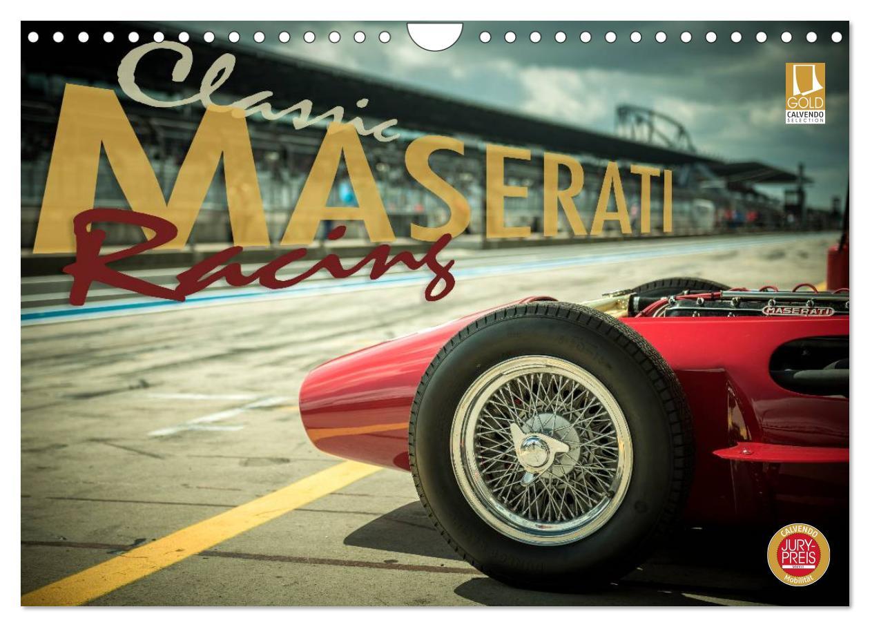 Naptár/Határidőnapló Classic Maserati Racing (Wandkalender 2024 DIN A4 quer), CALVENDO Monatskalender Johann Hinrichs