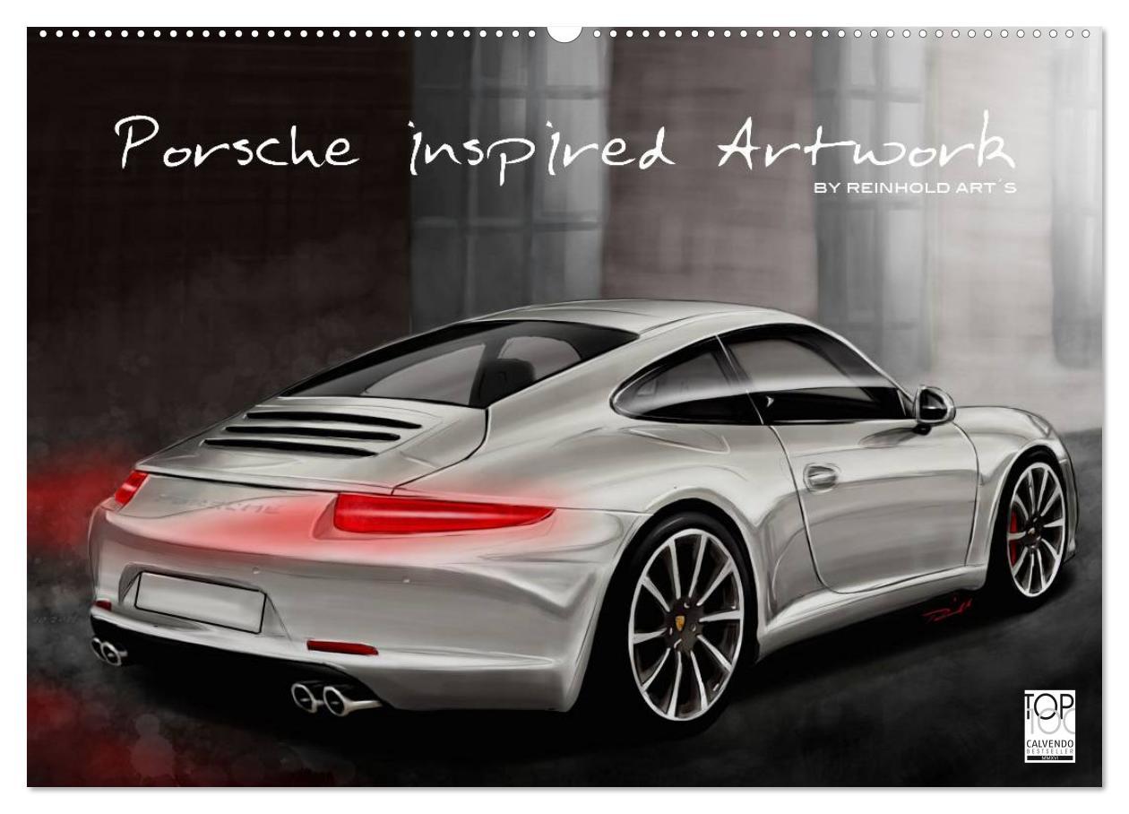 Календар/тефтер Porsche inspired Artwork by Reinhold Art's (Wandkalender 2024 DIN A2 quer), CALVENDO Monatskalender Reinhold Autodisegno