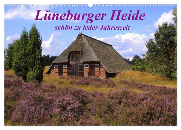 Kalendář/Diář Lüneburger Heide - schön zu jeder Jahreszeit (Wandkalender 2024 DIN A2 quer), CALVENDO Monatskalender lothar reupert