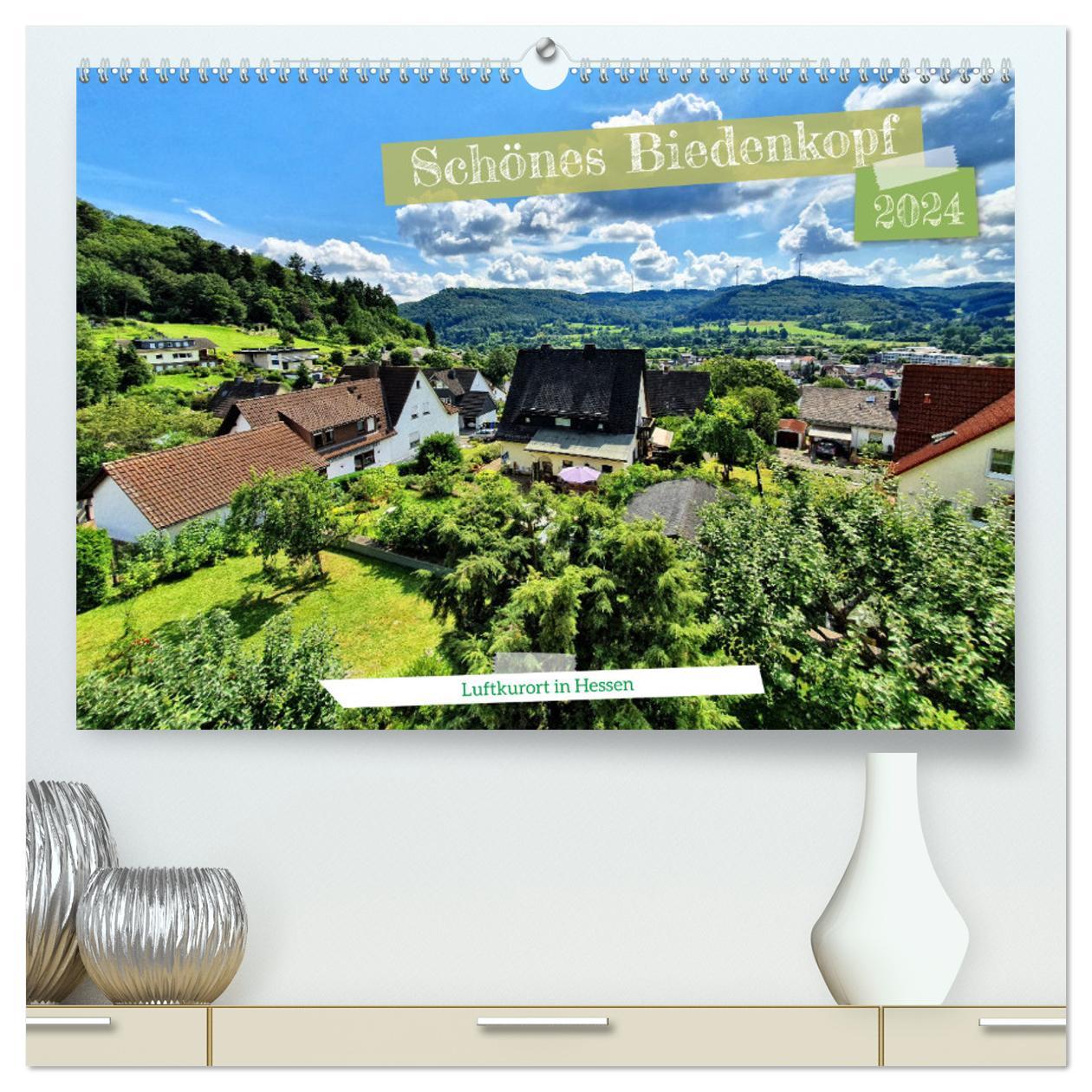 Calendar/Diary Schönes Biedenkopf Luftkurort in Hessen (hochwertiger Premium Wandkalender 2024 DIN A2 quer), Kunstdruck in Hochglanz May