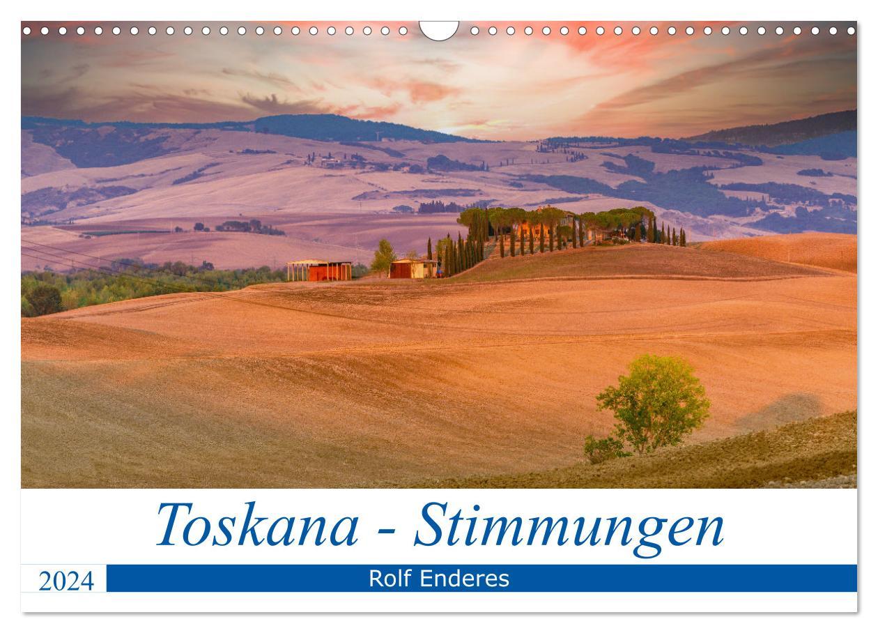 Календар/тефтер Toskana - Stimmungen (Wandkalender 2024 DIN A3 quer), CALVENDO Monatskalender Rolf Enderes