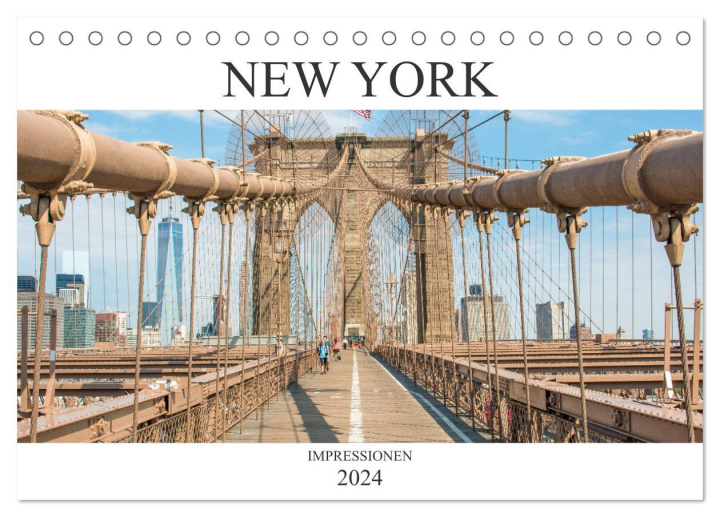 Kalendář/Diář New York - Impressionen (Tischkalender 2024 DIN A5 quer), CALVENDO Monatskalender pixs:sell