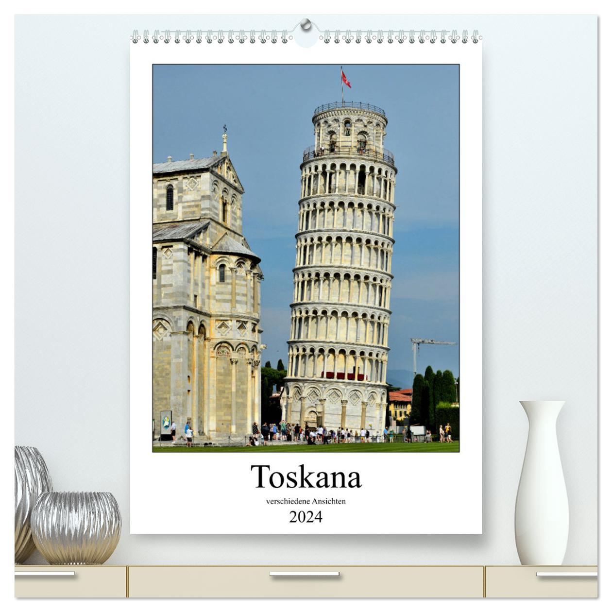 Kalendář/Diář Toskana - Verschiedene Ansichten (hochwertiger Premium Wandkalender 2024 DIN A2 hoch), Kunstdruck in Hochglanz Andreas Berger