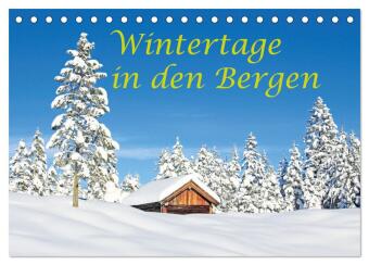 Calendar / Agendă Wintertage in den Bergen (Tischkalender 2024 DIN A5 quer), CALVENDO Monatskalender Klaus Scholz