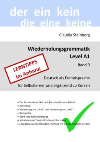 Knjiga DaF - Wiederholungsgrammatik A1 - Band 3 Claudia Steinberg