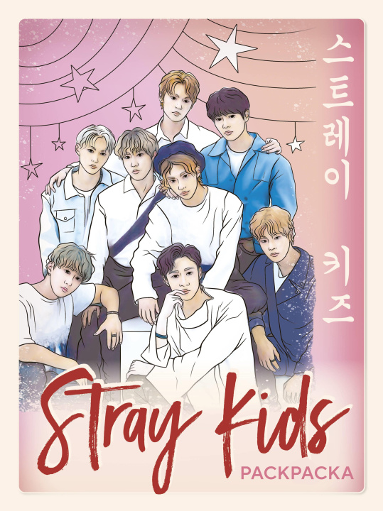 Book Stray kids. Раскраска с участниками одной из самых популярных k-pop групп 