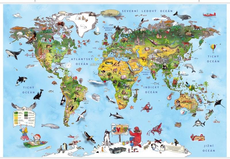 Tiskovina Ilustrovaná mapa světa 
