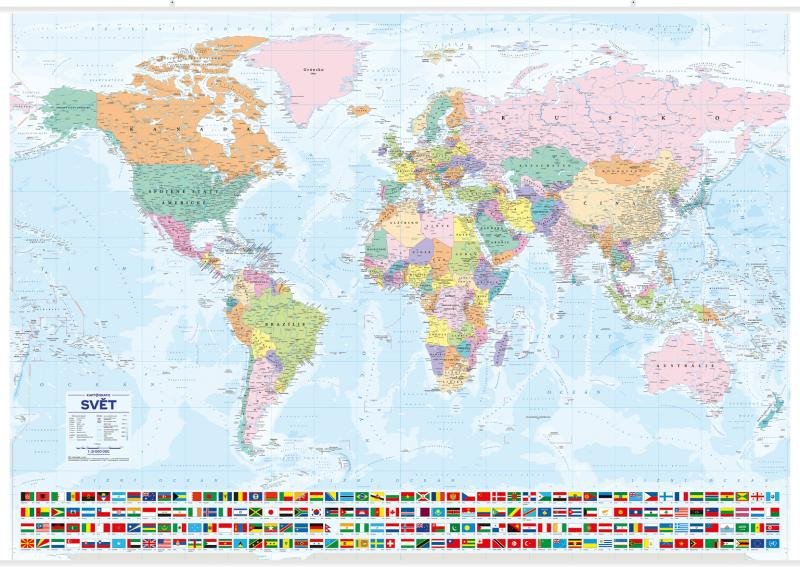 Printed items Svět - nástěnná mapa Státy a území, 1:21 000 000 