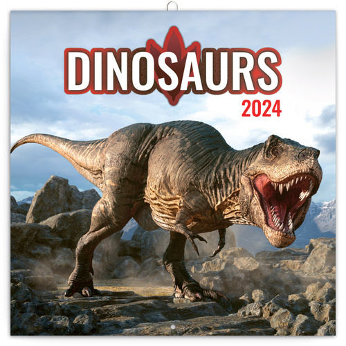 Kalendar/Rokovnik Dinosauři 2024 - nástěnný kalendář 