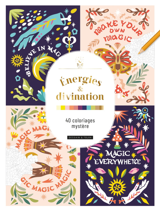 Carte Énergies & divination : 40 coloriages mystère 