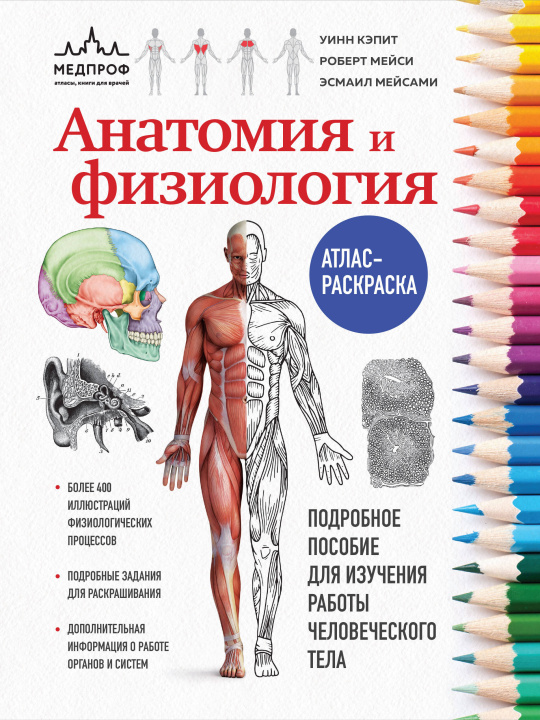 Книга Анатомия и физиология. Атлас-раскраска Уинн Кэпит