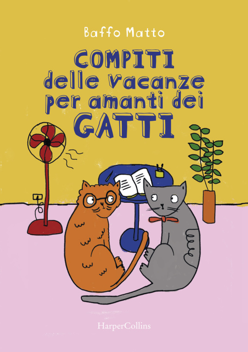 Carte Compiti delle vacanze per amanti dei gatti Baffo Matto
