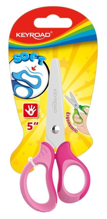 Papierenský tovar Keyroad Dětské nůžky Soft 12,5 cm - růžové 