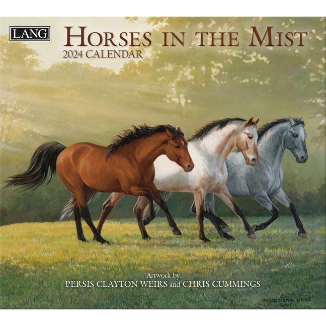 Calendar / Agendă Horses in the Mist 2024 Wall Calendar 