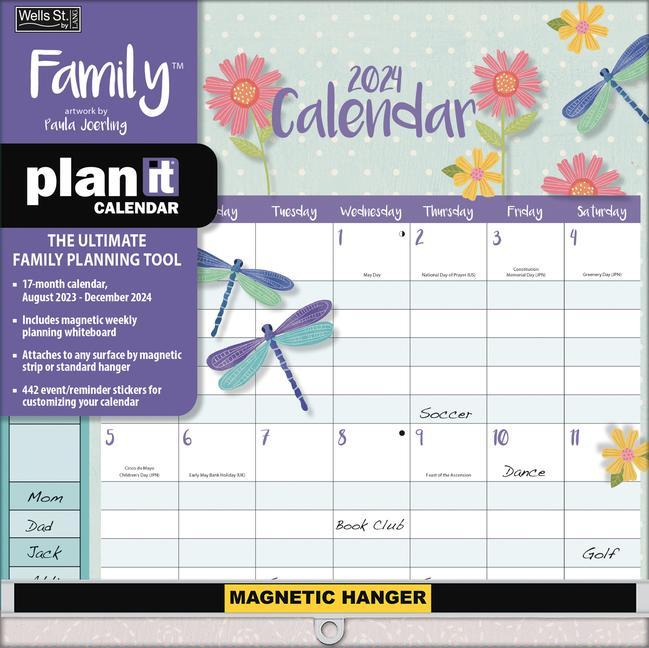 Kalendarz/Pamiętnik Family 2024 Plan-It(tm) Calendar 