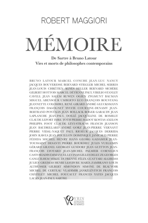 Buch Mémoire Robert Maggiori