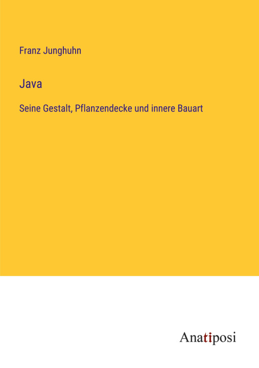 Knjiga Java Franz Junghuhn