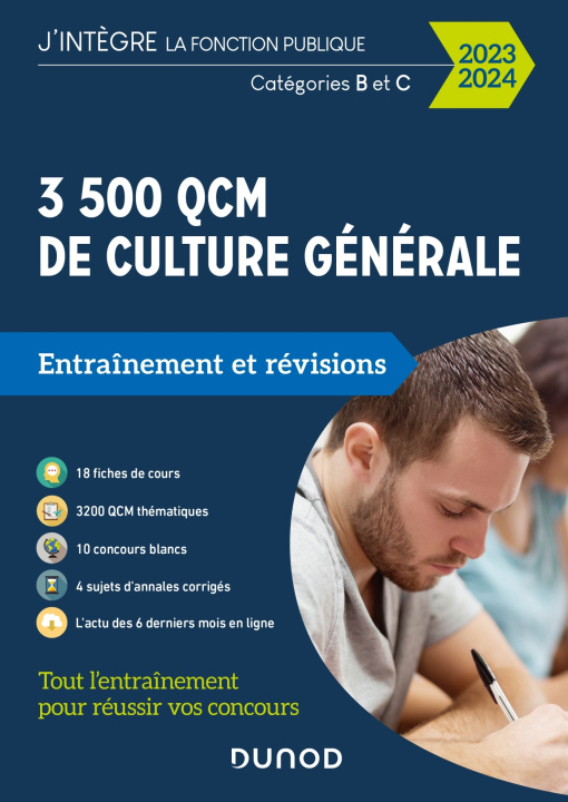 Könyv 3500 QCM de culture générale - 2023-2024 Malika Abdoun