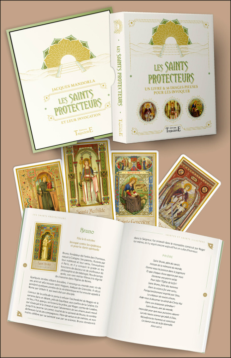 Könyv Les Saints protecteurs - Un livre et 56 images pieuses pour les invoquer - Coffret Mandorla