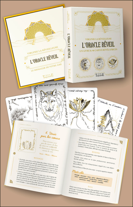 Knjiga L'Oracle Rêveil - Un livre et 46 cartes révélatrices - Coffret Virginie La Réveilleuse