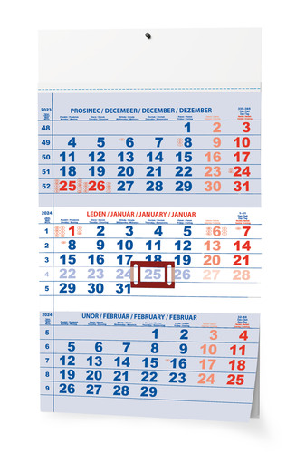 Календар/тефтер Tříměsíční kalendář 2024 - nástěnný kalendář 