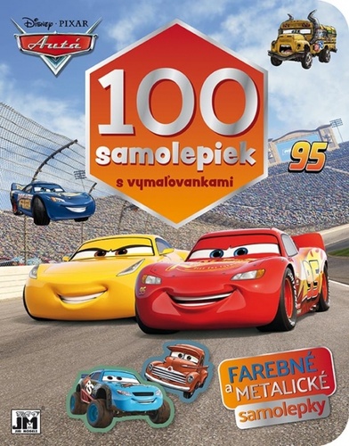 Kniha 100 samolepiek s vymaľovankami/ Cars Disney/Pixar