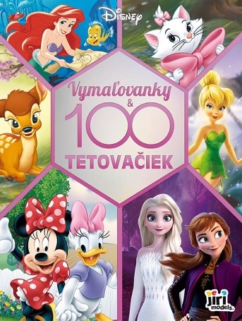 Kniha 100 tetovačiek s vymaľovankami/ Pre dievčatá100 Disney