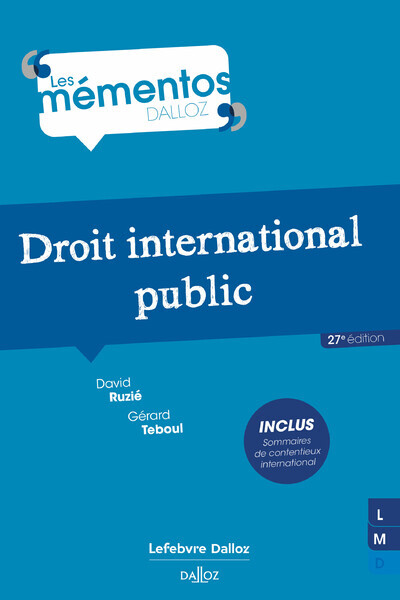 Kniha Droit international public. 27e éd. David Ruzié