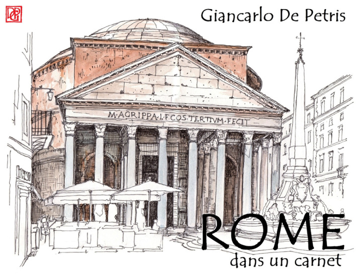 Carte Rome dans un carnet Giancarlo De Petris