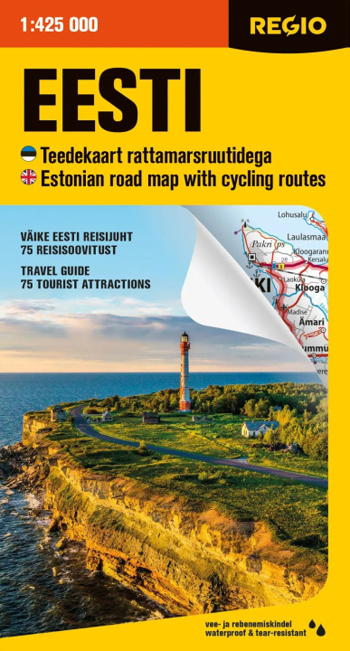 Carte Regio eesti teedekaart rattamarsruutidega 