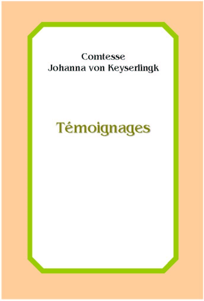 Book Témoignages Keyserlingk