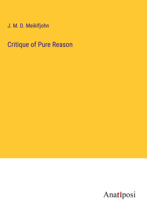 Könyv Critique of Pure Reason 