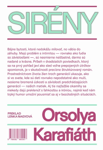 Książka Sirény Orsolya Karafiáth