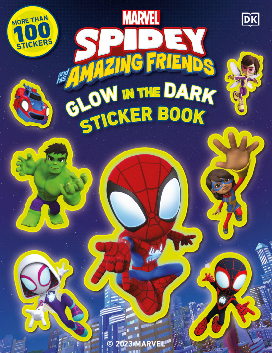 Libro Marvel Spidey and His Amazing Friends Glow in the Dark Sticker Book: With More Than 100 Stickers 