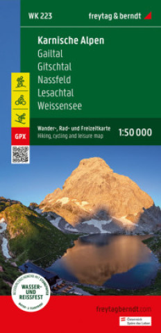 Drucksachen Karnische Alpen, Wander-, Rad- und Freizeitkarte 1:50.000, freytag & berndt, WK 223 freytag & berndt